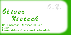 oliver nietsch business card